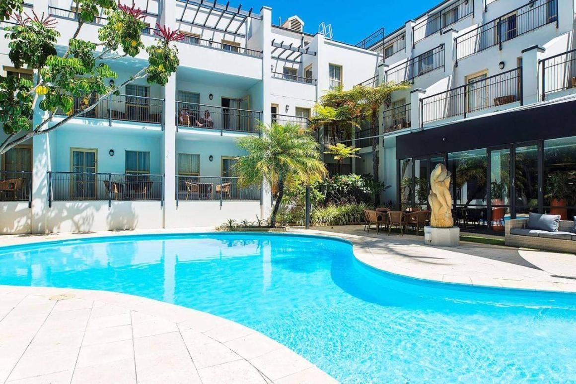 The outdoor pool area located at the Esplanade Hotel in Fremantle. A great place to staycation