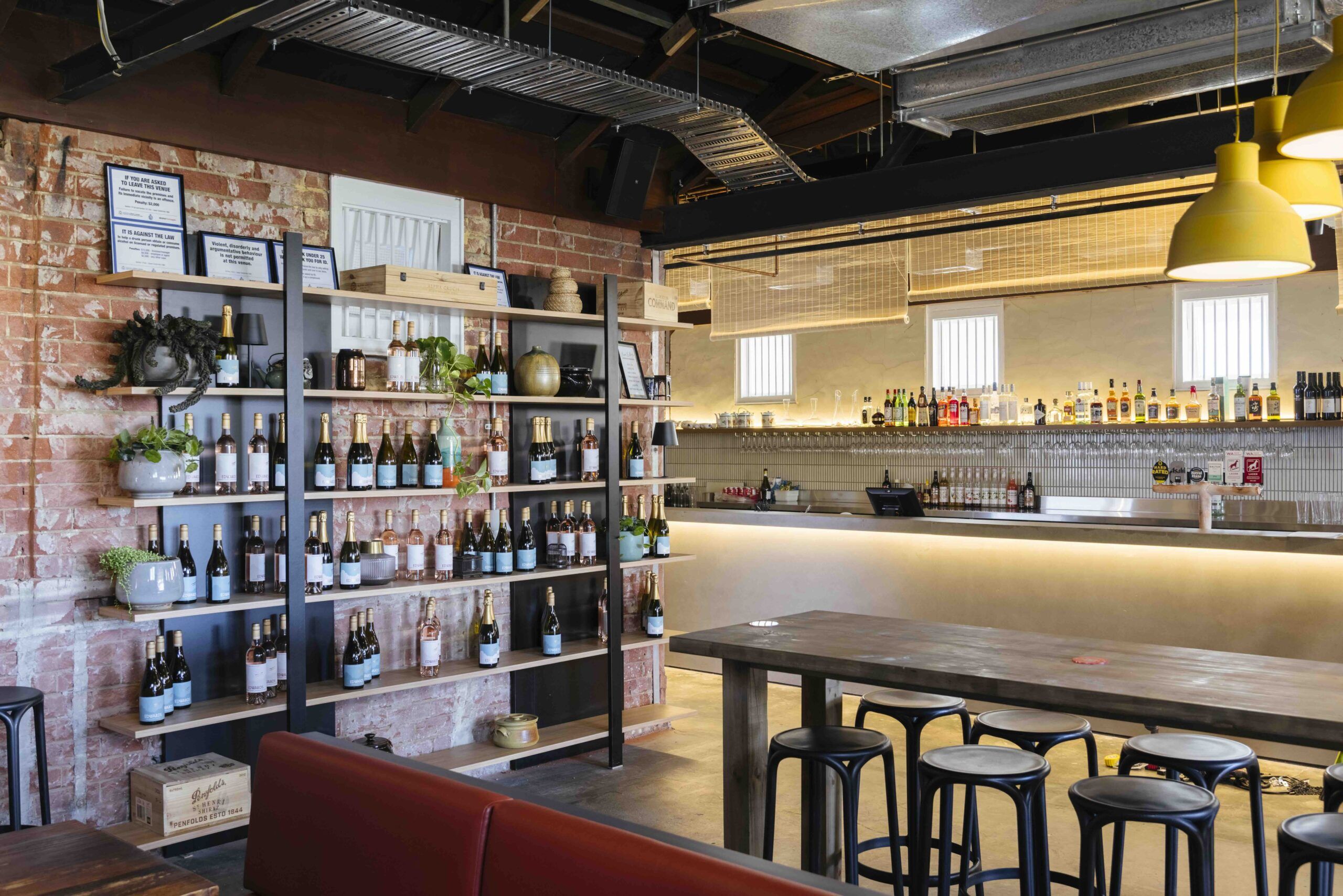 A wide shot of the Best Behaviour speakeasy bar in Moon & Mary