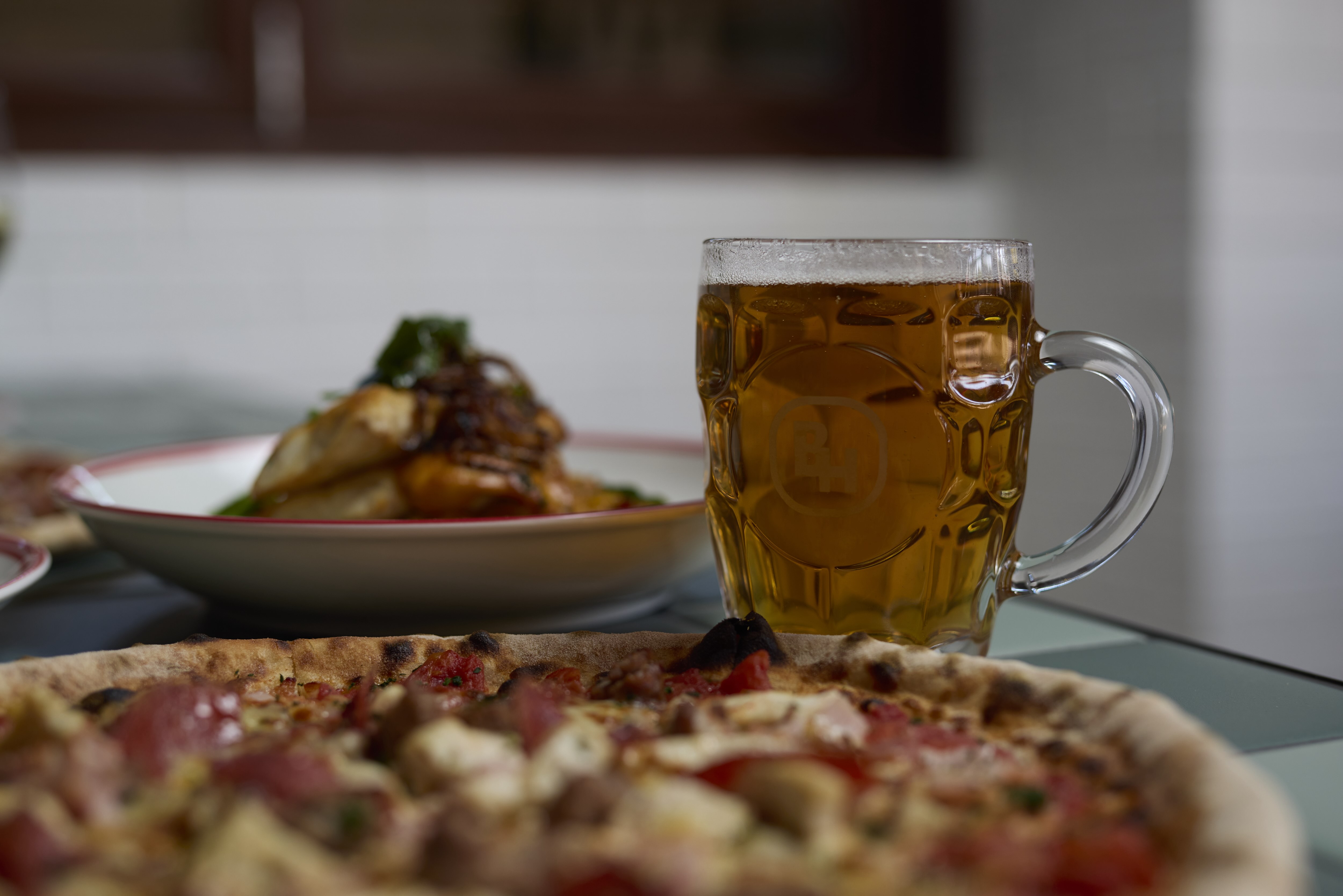 Selection of food and drinks on a table in the Bayswater Hotel