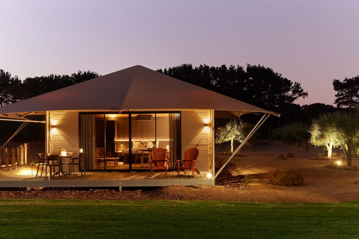The Olio Bello glamping tent down south