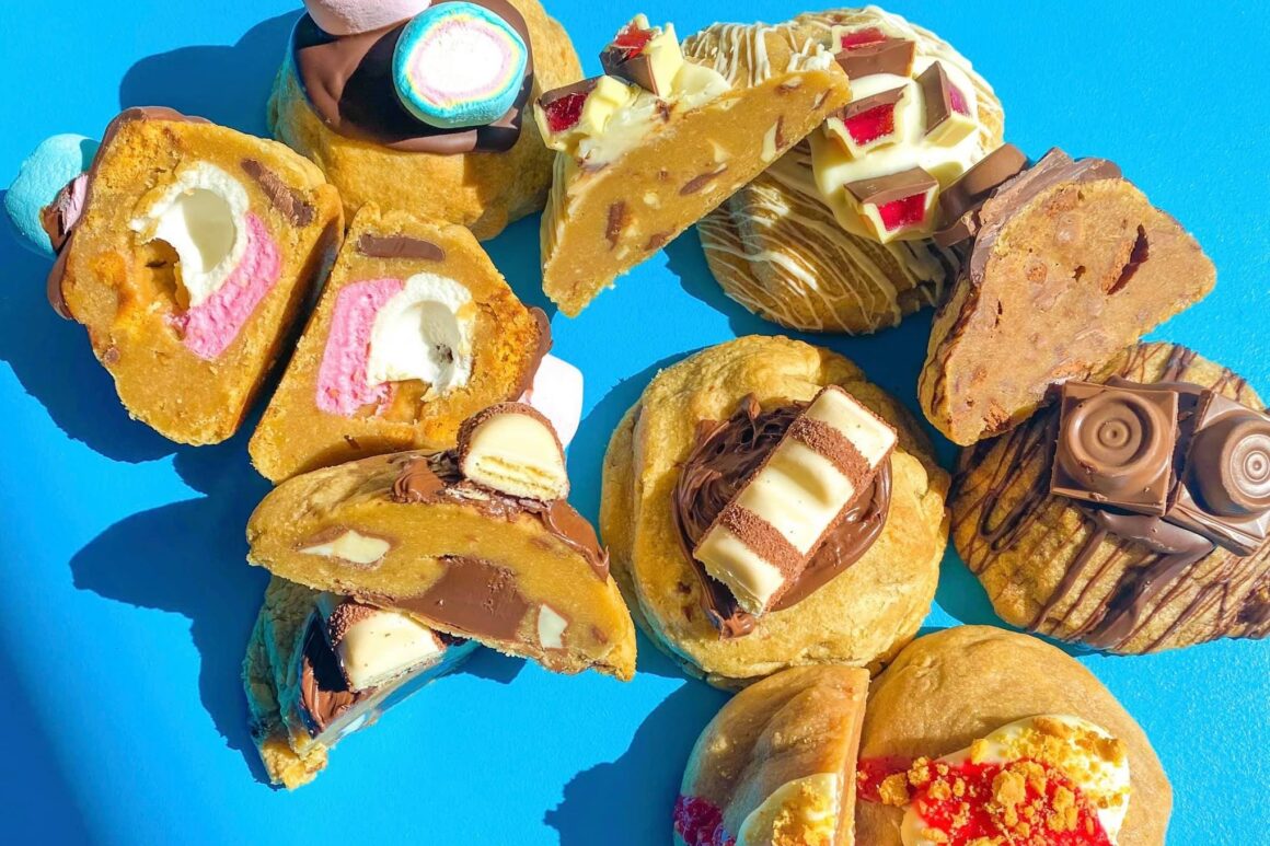 Chunky cookies from The Dough Parlour, one of the best cookie places in Perth